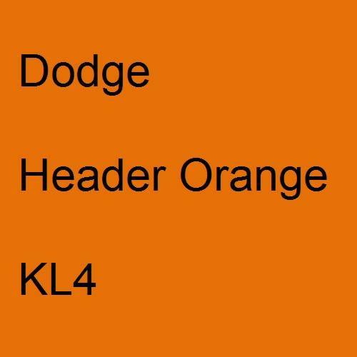 Dodge, Header Orange, KL4.